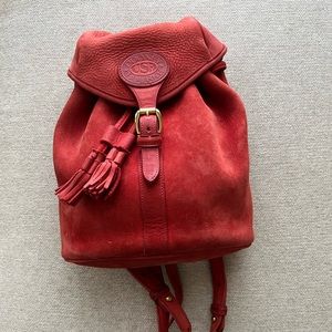 Dooney & Bourke Red Nubuck backpack.